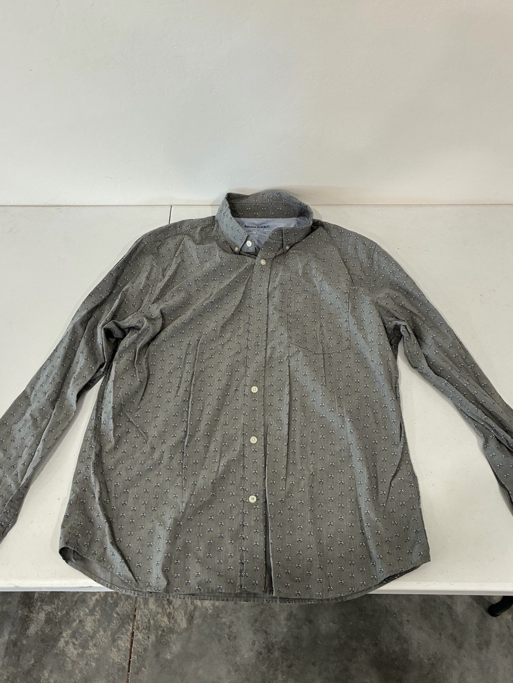 Banana Republic Raccoon Long Sleeve Button Up